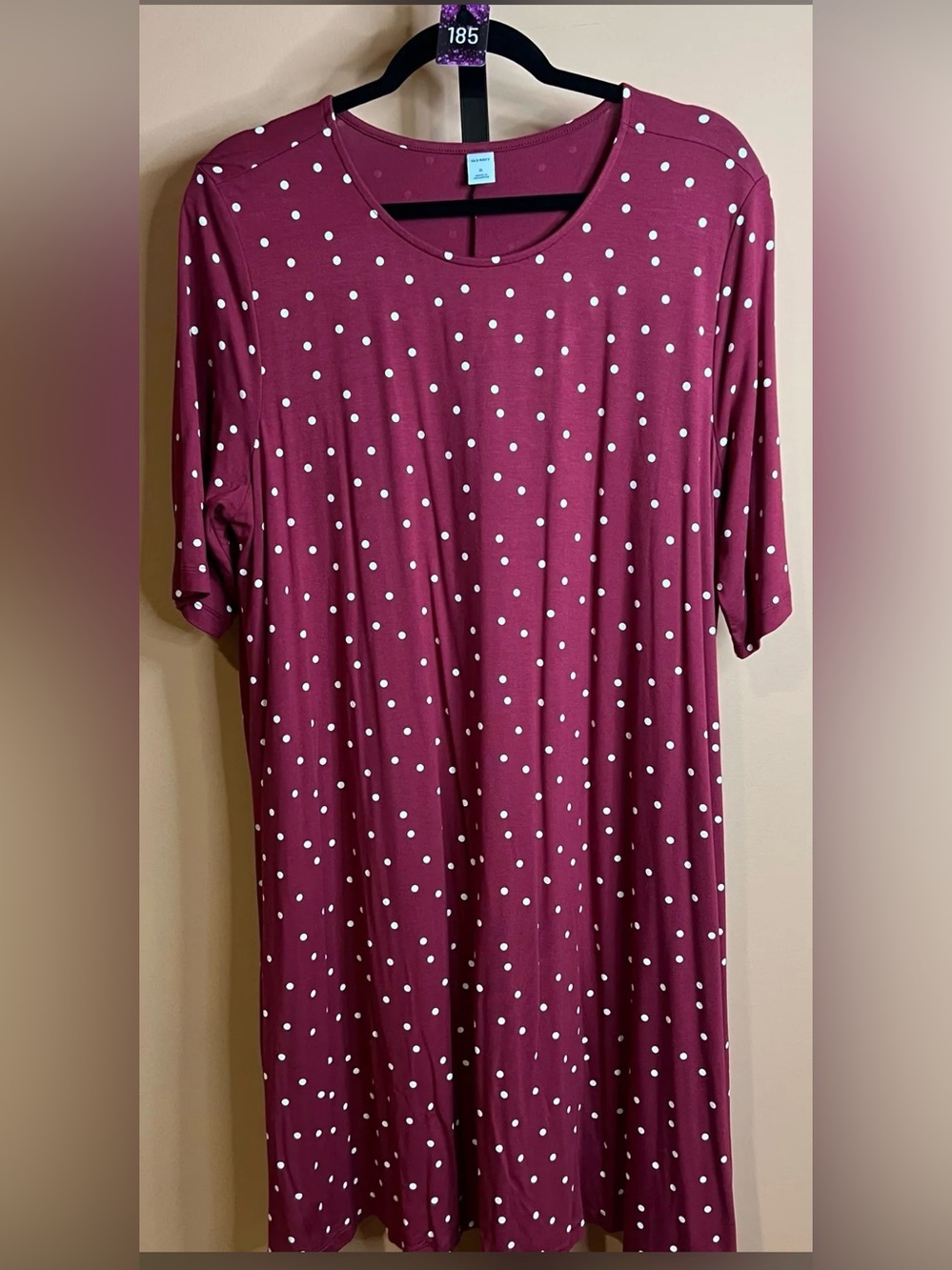 Old Navy Women’s Burgundy Polka Dress